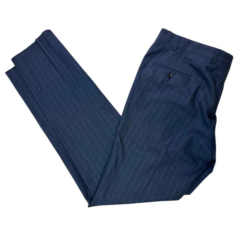 🆕TED BAKER Wool Suit Dress Pants Navy Blue Pinstripe Size 39R